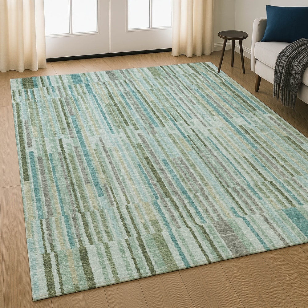 Premium Washable Super Soft Stripe Stack Mayfield Rug