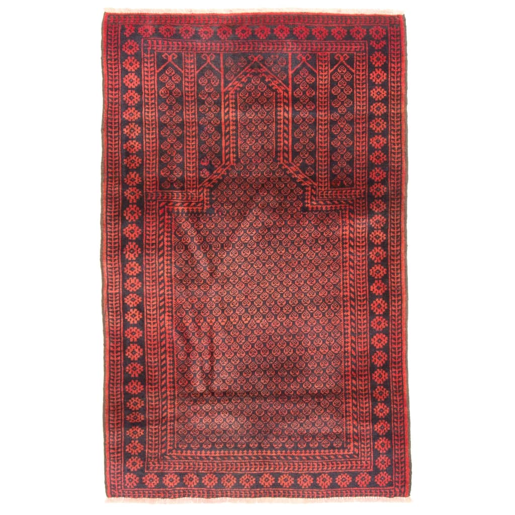 ECARPETGALLERY Hand-knotted Teimani Black Wool Rug - 2'10 x 4'6