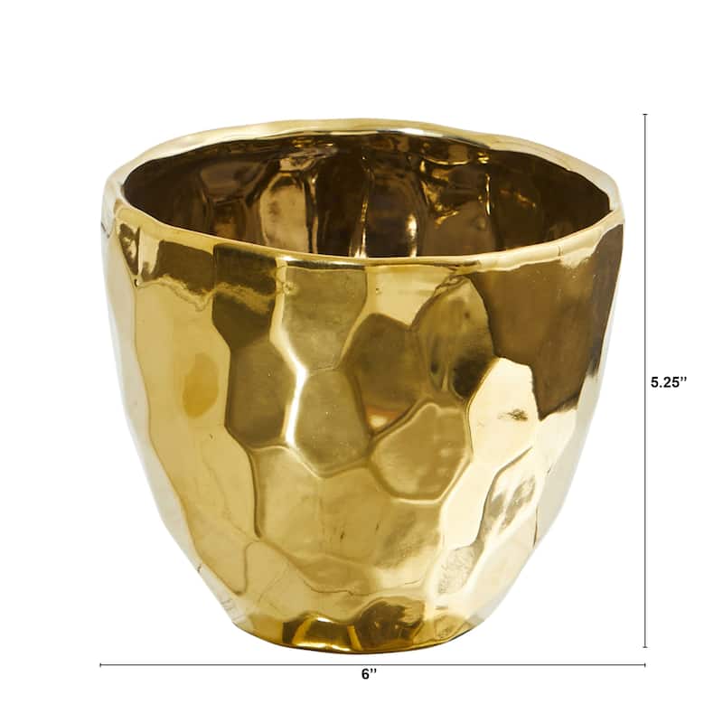 6" Designer Gold Vase