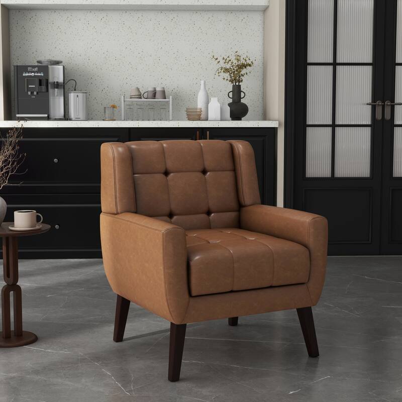 Tufted Upholstered Accent Armchair