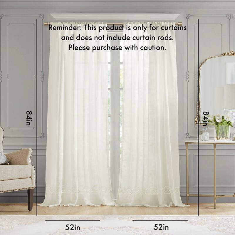 Embroidery Curtain Panel