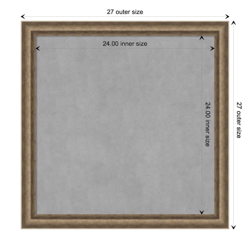 Amanti Art Angled Bronze Framed Magnetic Board - Board Size 24x24