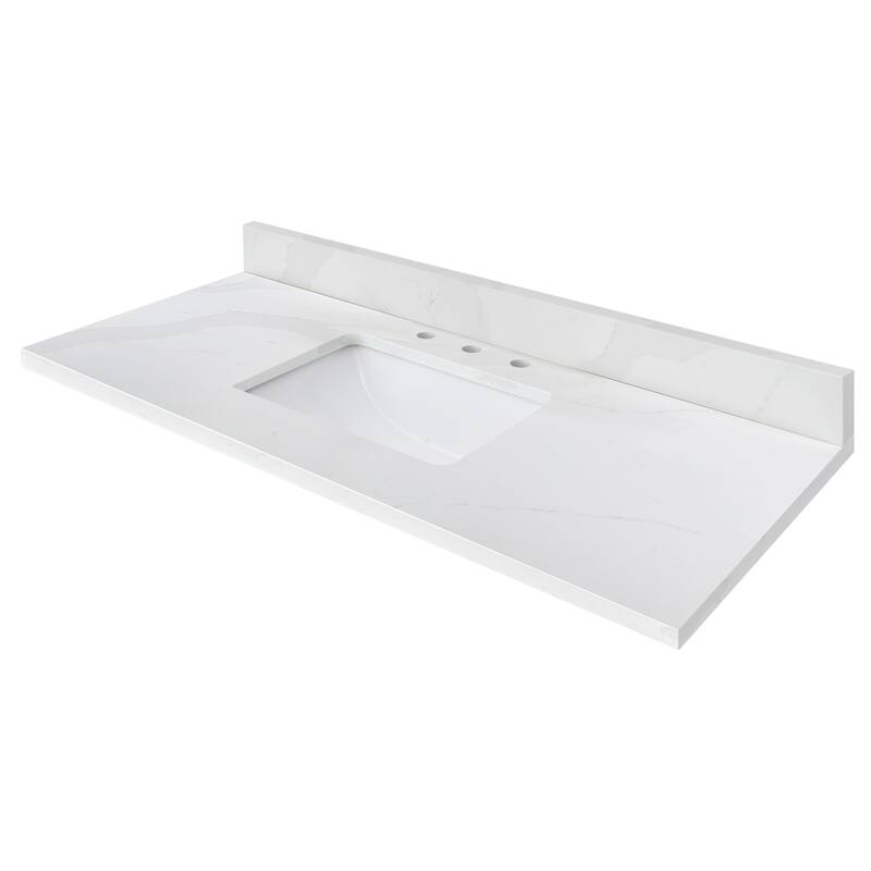 Avanity 49 in. Calacatta Quartz Top with Rectangular Undermount Sink