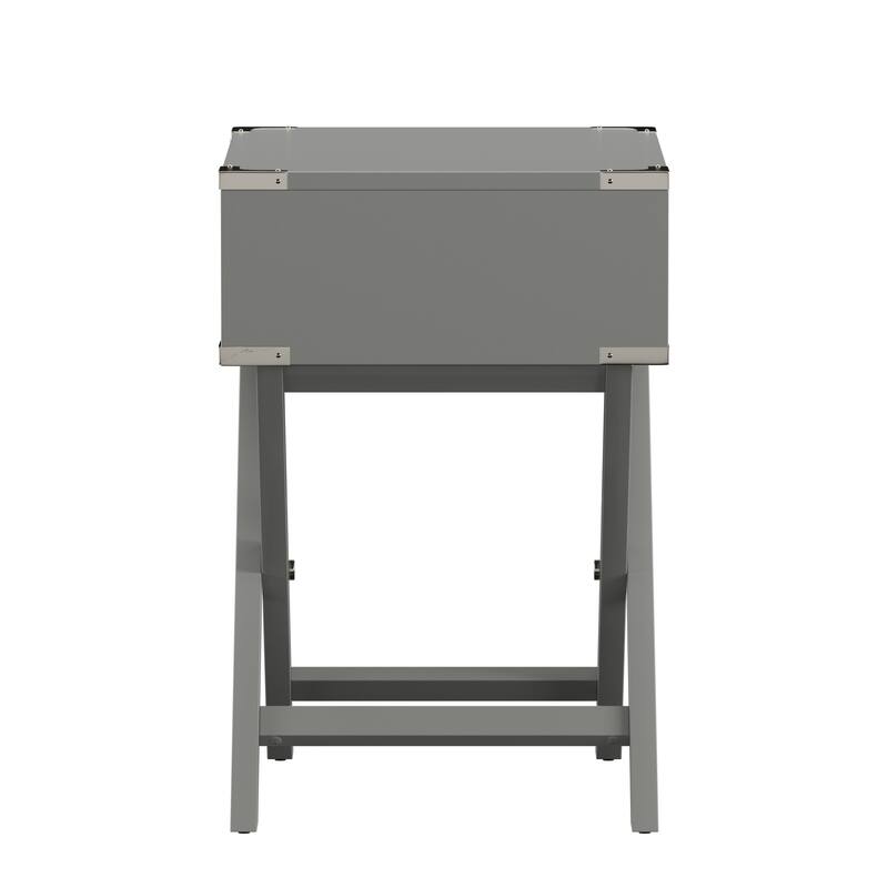 Kenton X Base Wood Accent Campaign Table by iNSPIRE Q Bold
