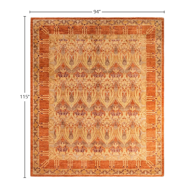 Contemporary Overdyed Wool Hand Knotted Area Rug - 7' 10" x 9' 7"