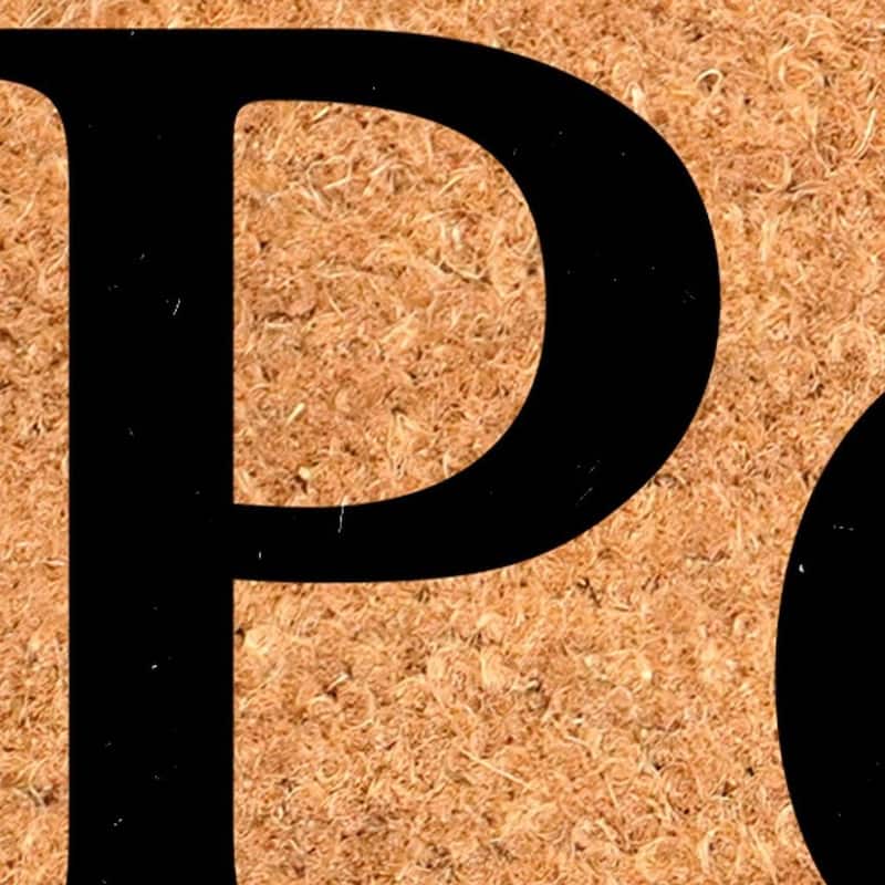 HomeRoots 17" X 29" Brown And Black Christmas Outdoor Coir Door Mat - 17.00' X '29.00