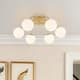 Option Brass-6 Light Semi Flush Mount