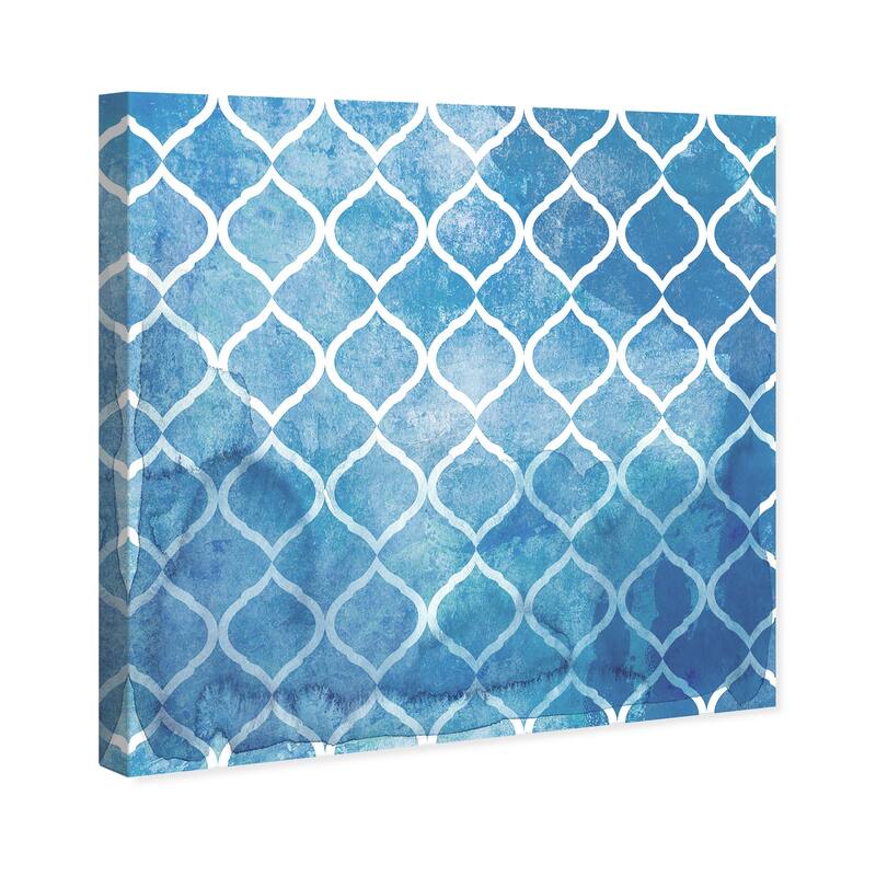 Wynwood Studio Canvas Abstract Macarena Blue and Traditional Wall Art Canvas Print