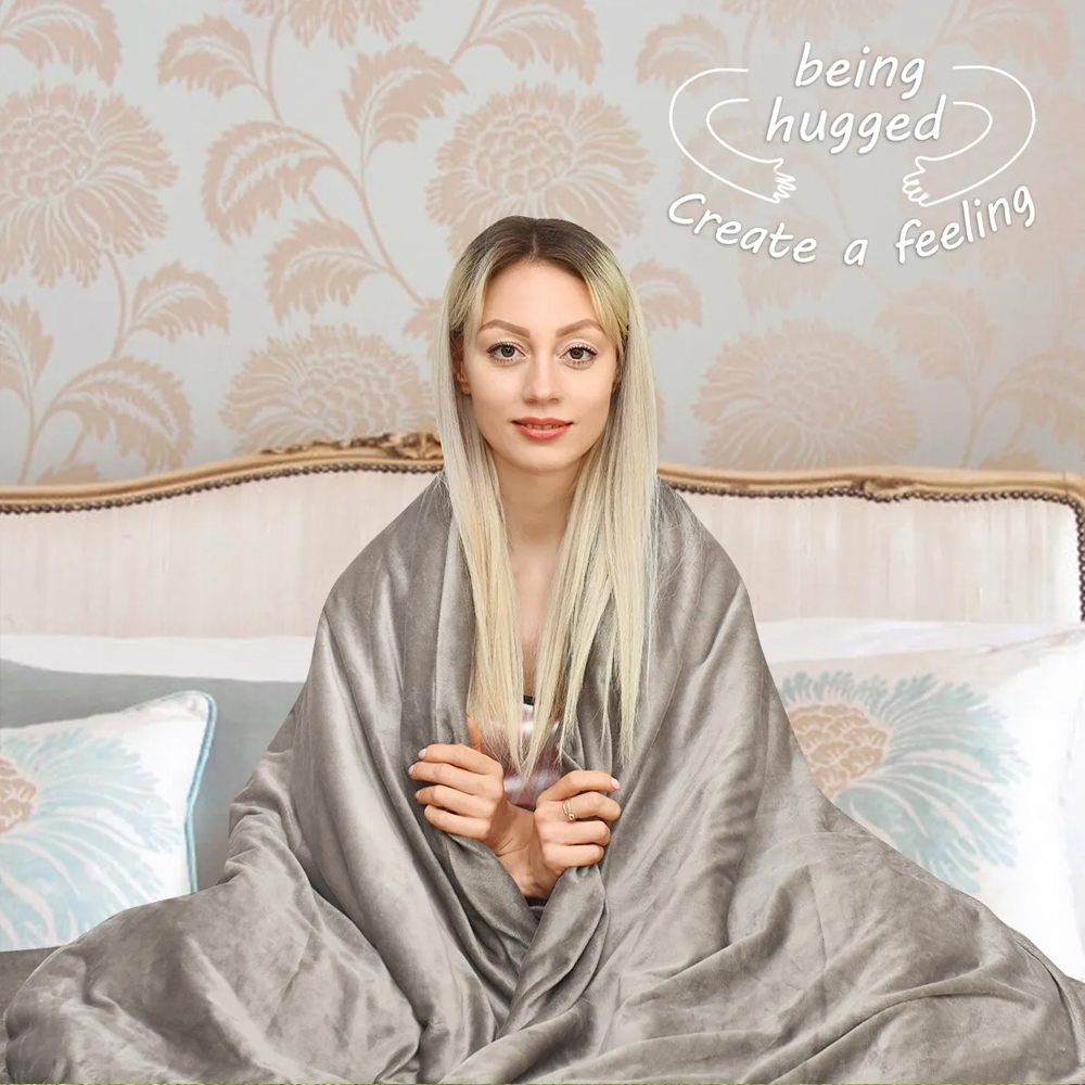 48 x 72 Bedroom Weighted Blankets Heavy Gravity Grey