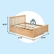 preview thumbnail 61 of 67, Max & Lily Twin Platform Bed with Slatted Headboard and Trundle
