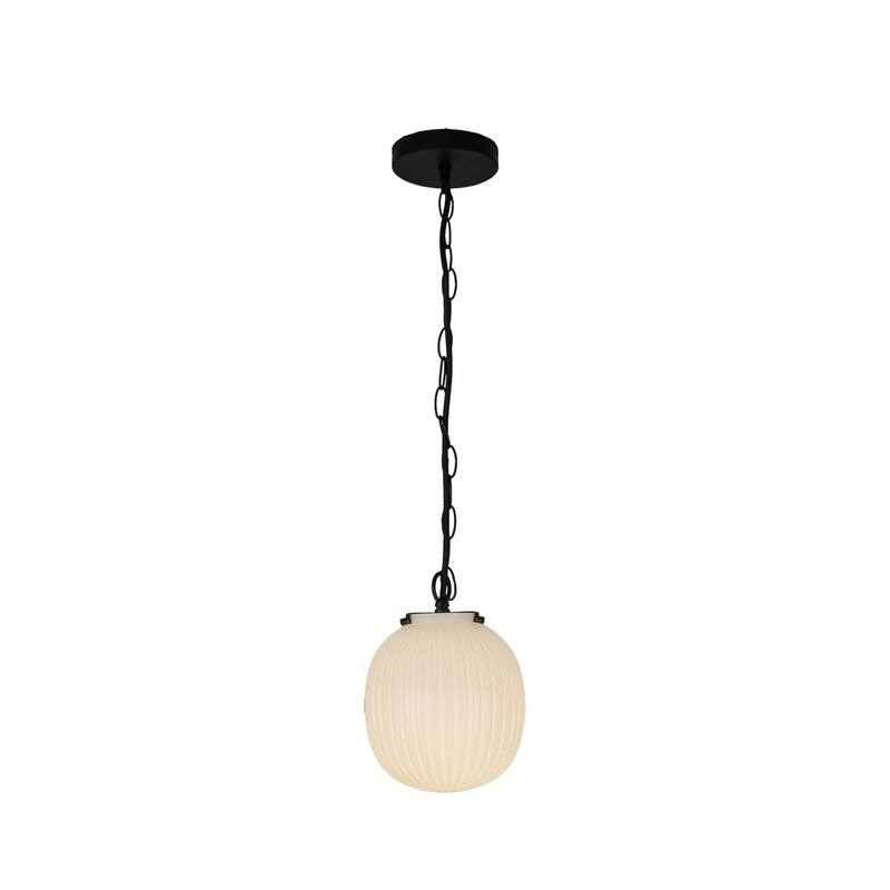 Alora Lighting PD579107 Cherise 7" Wide Mini Pendant with Ribbed Opal