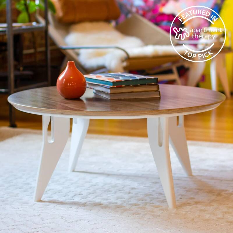 Hoek Round Coffee Table - 34" L x 34" W x 15" H