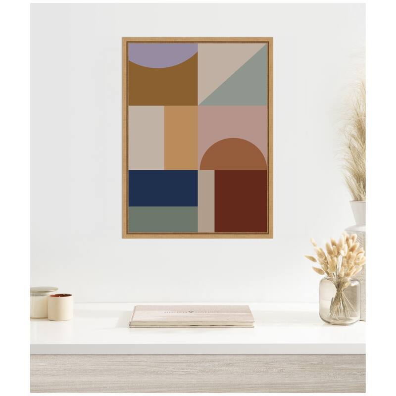 Kate and Laurel Modern Bohemian Pattern 2 by The Creative Bunch Studio Framed Canvas Wall Art Print