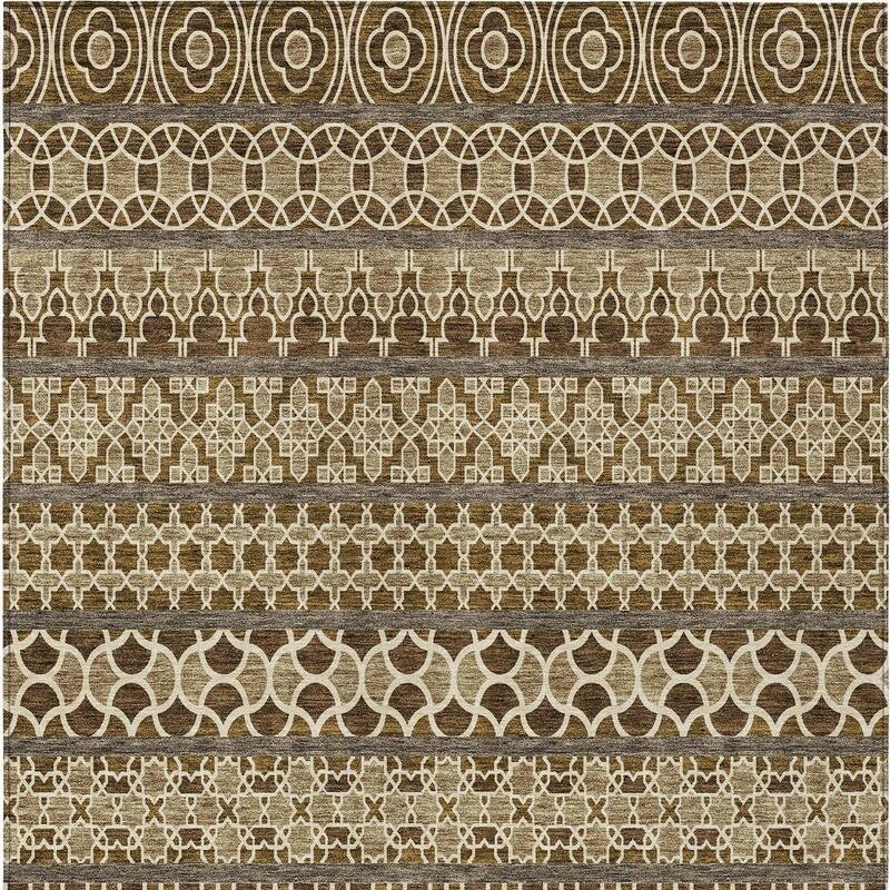 HomeRoots Quatrefoil Transitional Rectangle Outdoor Rug