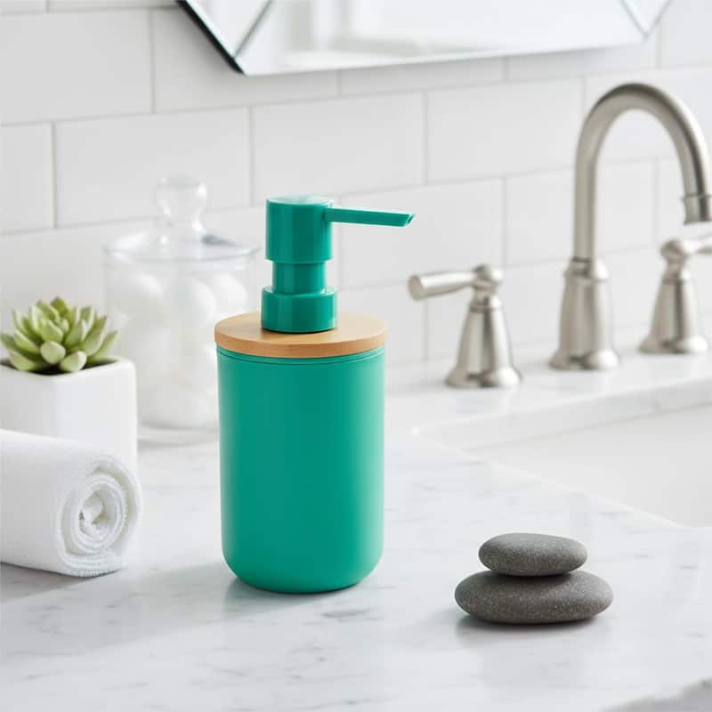 Padang Bathroom Accessories Set Bamboo - Soap Dispenser Only - Green Caribbean Bamboo