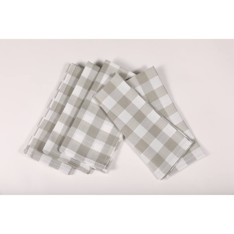 Gingham Check-Classic 20X20-Napkins-Set of 4 - Multi