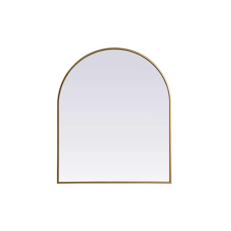 Indigo Home Metal Frame Arch Mirror 30x36 Inch