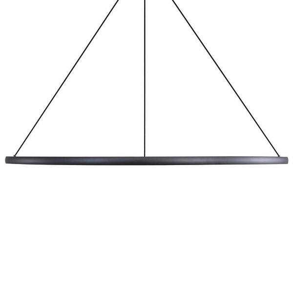 slide 2 of 11, Golden Lighting 5460-47 Veritas 48" Wide Ring Chandelier Sand Black