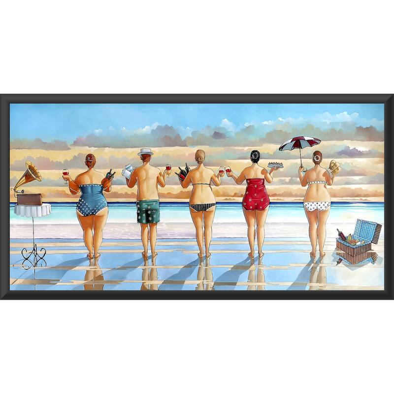 Watching Sunset by Ronald West Framed Art Poster - 36 x 18 Inch