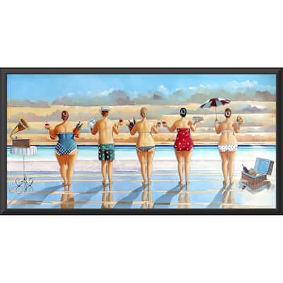 Watching Sunset by Ronald West Framed Art Poster - 36 x 18 Inch