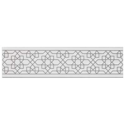 Merola Tile Sevillano Listello Estrella White 2" x 7-7/8" Ceramic Wall Trim - (1 Tile)