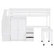 preview thumbnail 6 of 56, Twin Loft Bed w/Stairs, Bookshelf, Drawers, Desk & Wardrobe, Space-Saving for Kids & Teens.