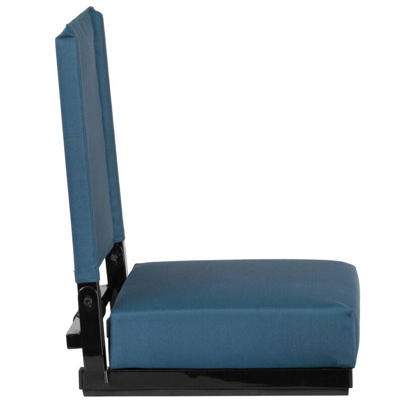 Padded Stadium Chairs with Handles and Bleacher Hooks (Set of 2) - 14"D x 18"W x 18"H