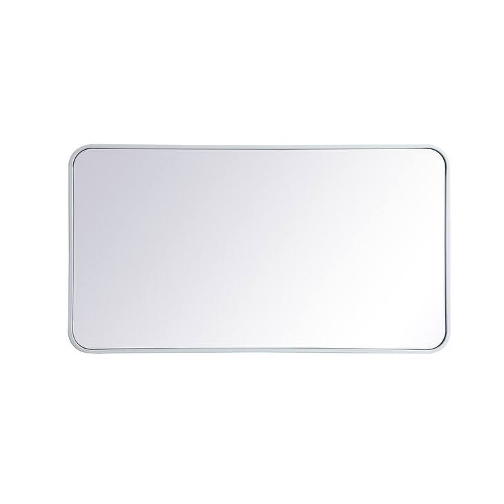 Ezra Soft Corner Metal Rectangular Mirror