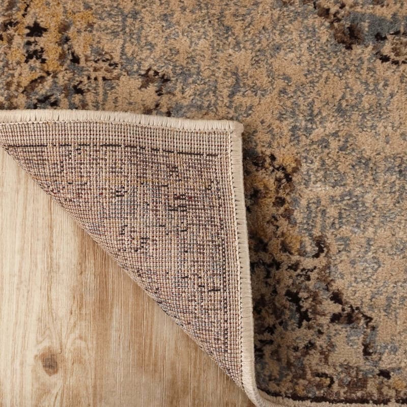 Superior Distressed Traditional Medallion Damask Runner or Area Rug