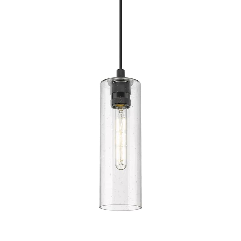 Innovations Lighting 434-1P-13-4 Crown Point Pendant Crown Point 4" - Matte Black / Seedy