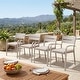 preview thumbnail 18 of 45, Outdoor Stackable Aluminum Dining Chair with Cushion (Set of 4)