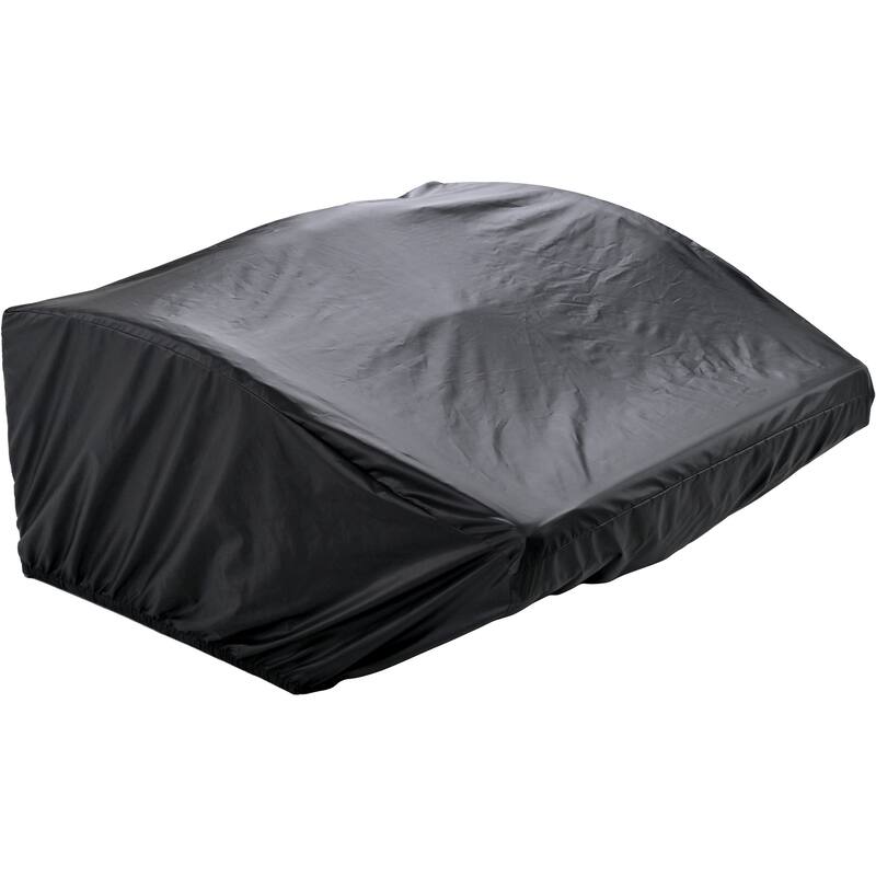 Outdoor Double Reclining Chaise Lounge with Cushions and Waterproof Cover, Adjustable Backrest and Hidden Footrest Storage