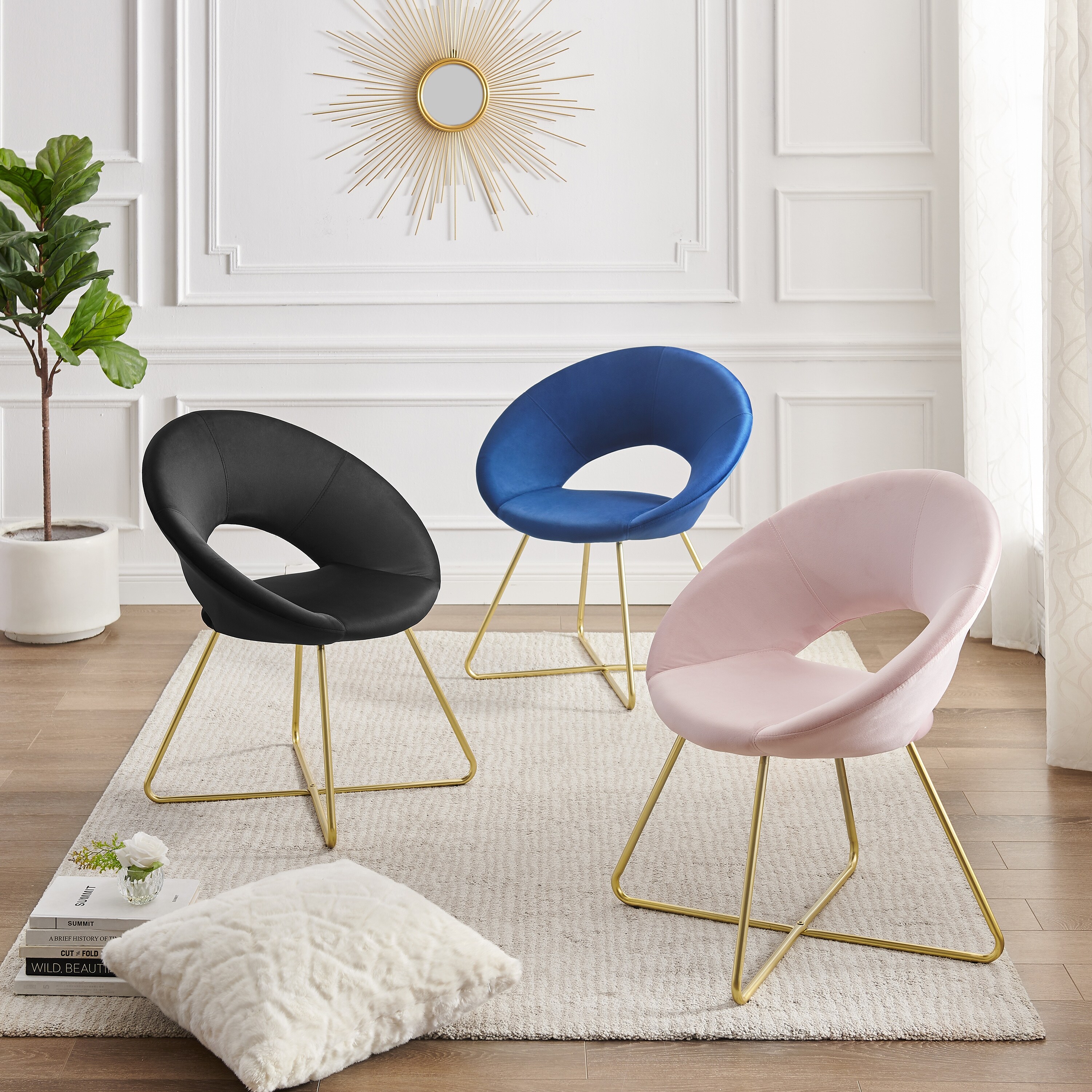 Duhome modern best sale accent velvet chairs