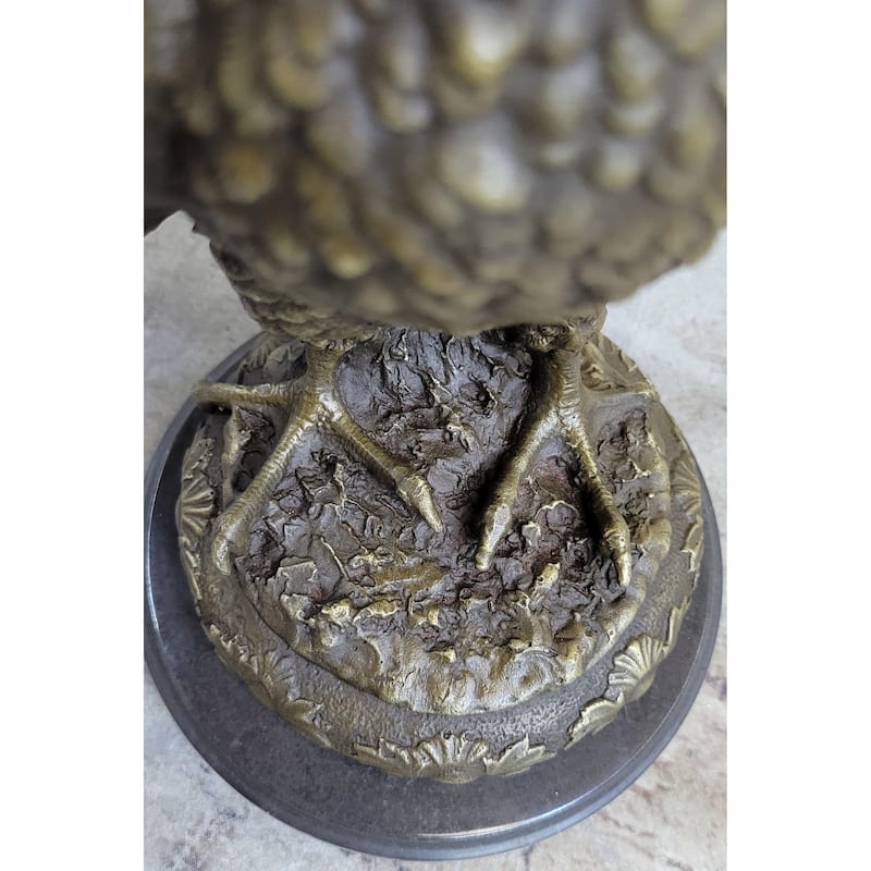 Guardian Eagle Hawk Bird Bronze Statue Sculpture Figure 12 Inches X 9 Inches