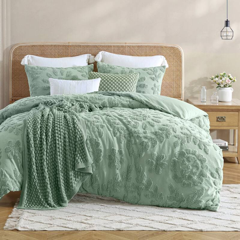 Peri Home Chenille Laurel Comforter Set - Sage - Queen