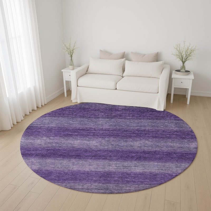 Premium Washable Super Soft Casual Ombre Mayfield Rug - Purple - 8' x 8'