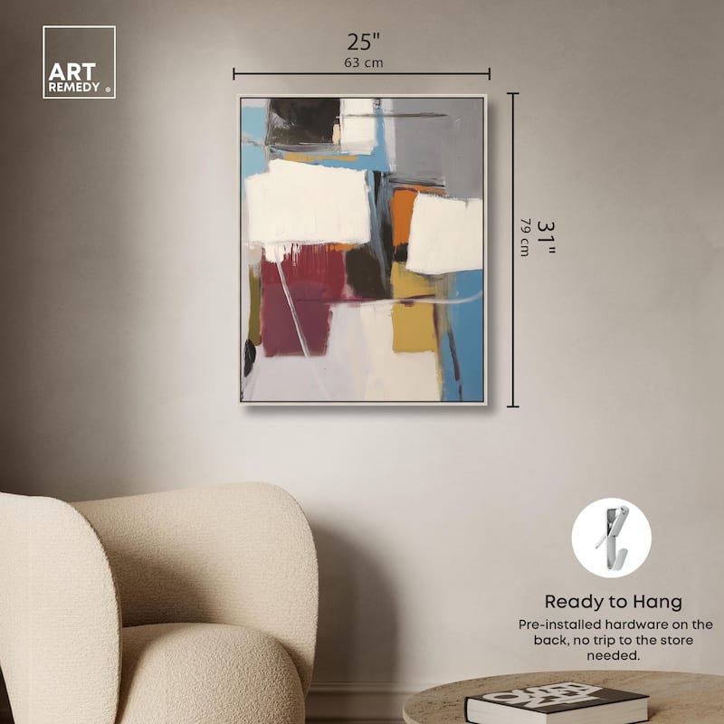 Stacked Forms Canvas by Art Remedy