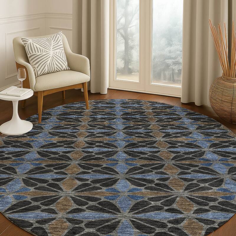 Machine Washable Indoor/ Outdoor Mosaic Pablo Chantille Rug