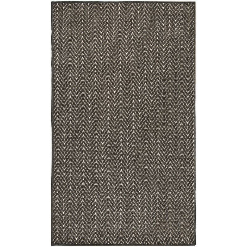 Nourison Horizon Indoor/Outdoor Chevron Area Rug - 3' x 5' - Charcoal