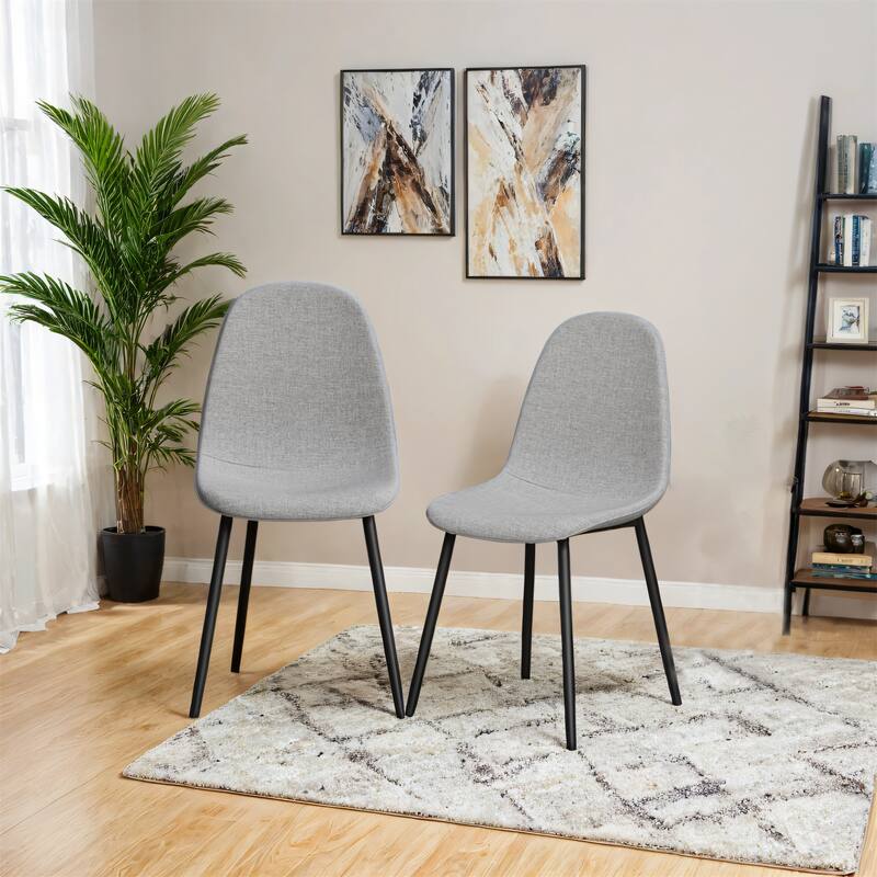 Set of 4 Modern Dining Chairs - Black,Grey