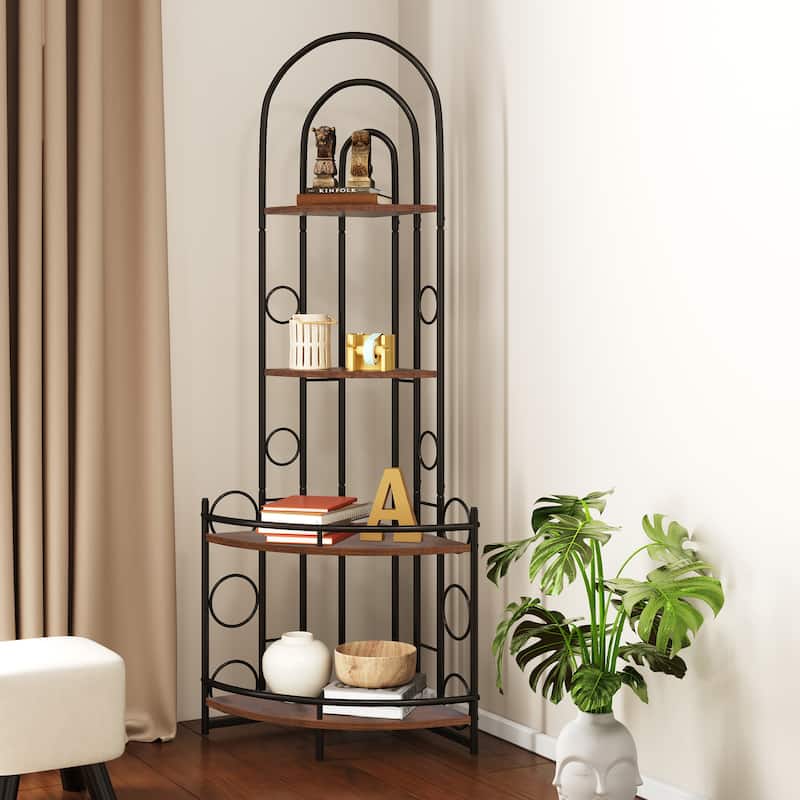 4-Tier Corner Bookshelf