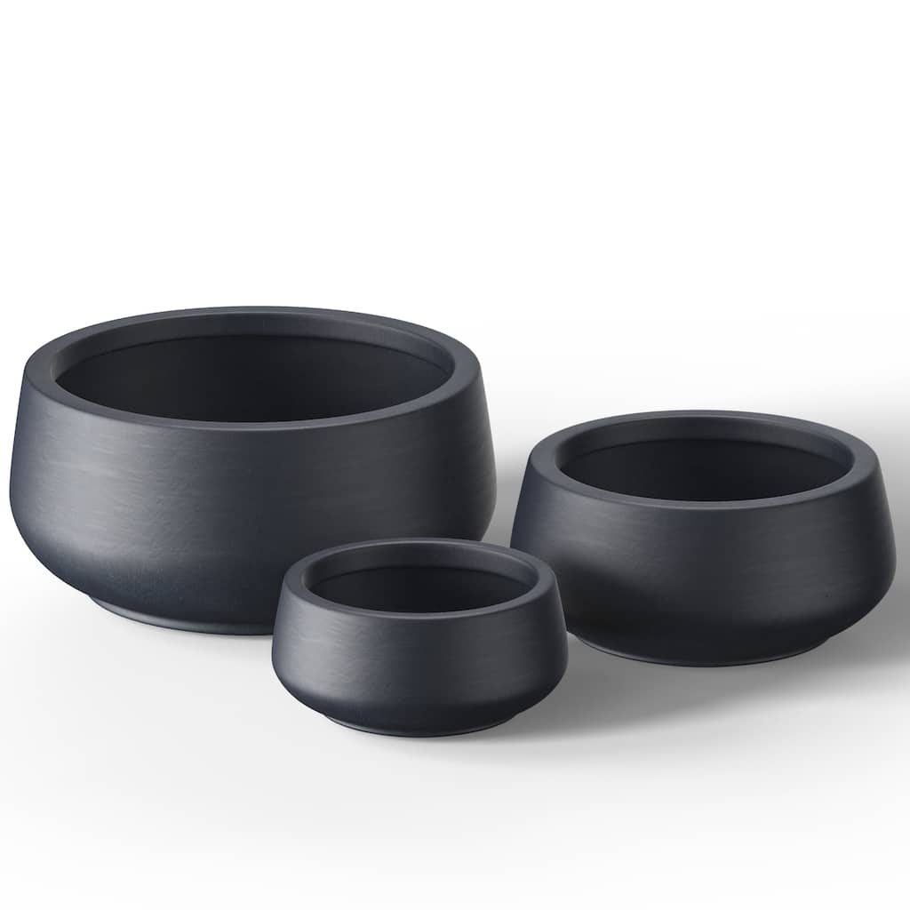 Tall Concrete Round Plant Pots / Large Indoor and Outdoor flower Planters