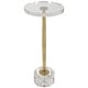 preview thumbnail 1 of 2, Uttermost Groove Crystal Drink Table - 10"W x 24"H x 10"D