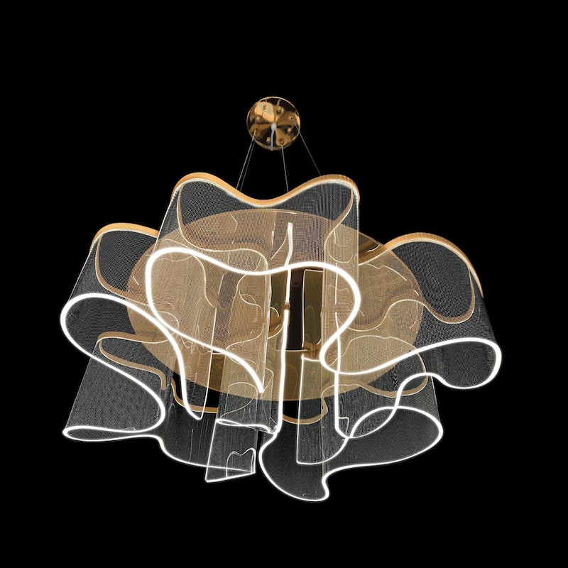 Luxury LED Modern Chandelier Pendant Light - Gold