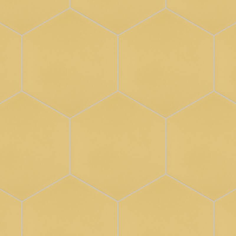 Merola Tile Textile Basic Hex Dandelion 8-5/8" x 9-7/8" Porcelain Floor and Wall Tile - Sample swatch