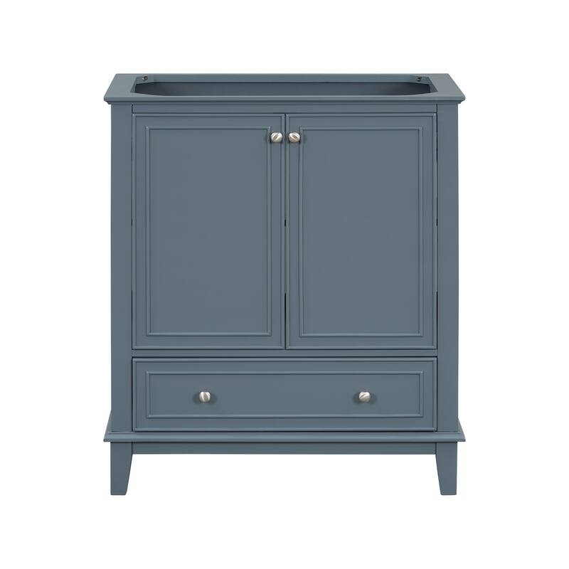 30" Bathroom Vanity without Sink, Base Only,Multi-functional Bathroom Cabinet with Doors and Drawer,Solid Frame and MDF Board