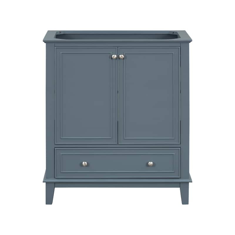 Roomfitters 30" Bathroom Vanity Base Only without Sink Multi-Functional Cabinet with Doors and Drawer MDF Frame