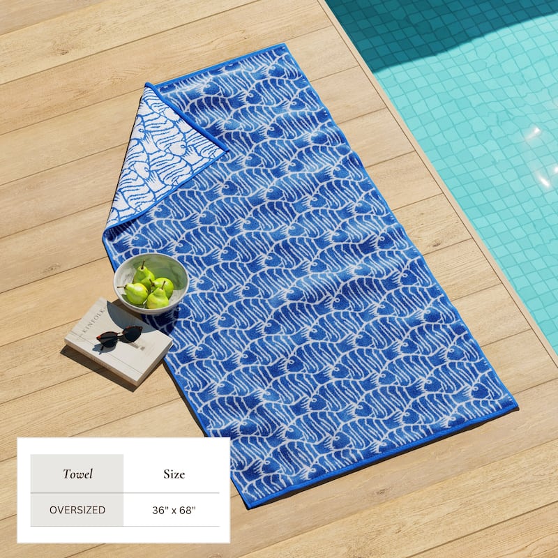 Linery & Co. 100% Cotton Oversized Summer Beach Towels