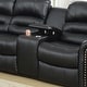 preview thumbnail 4 of 8, Bonded Leather Power Motion Sectional With USB Charger