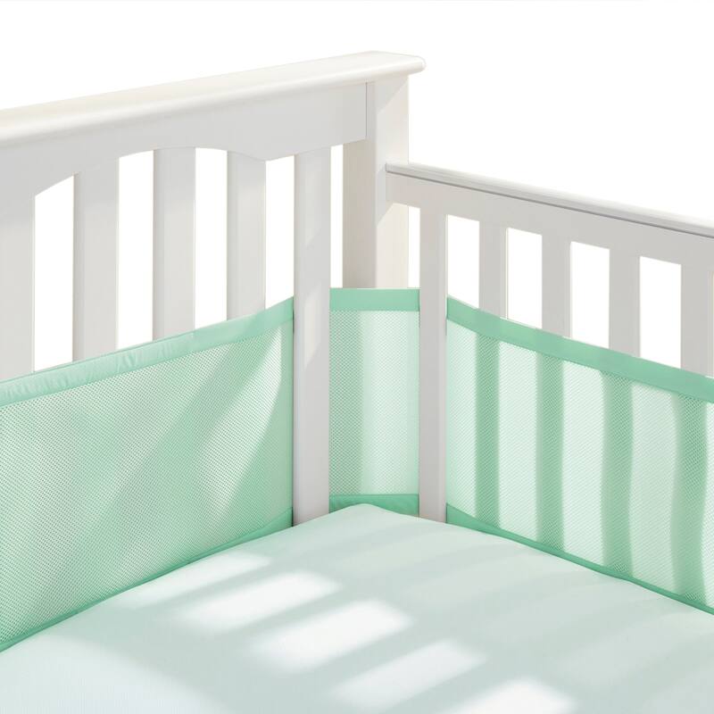 BreathableBaby Breathable Mesh Liner for Full-Size Cribs, Classic 3mm Mesh (Size 4FS Covers 3 or 4 Sides)